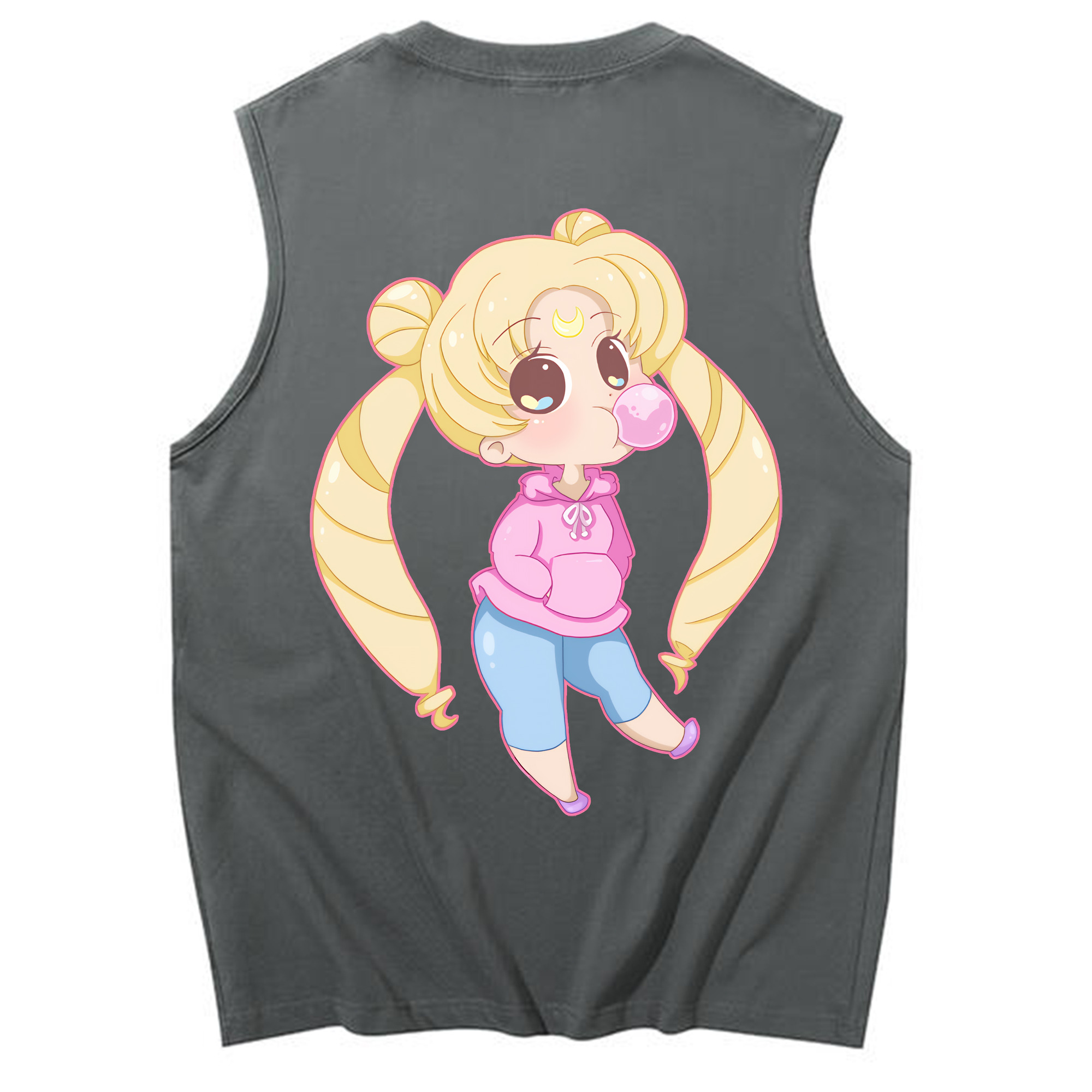 （画像用） 美少女戦士セーラームーン 愛野 美奈子 あいの みなこ Sailor Moon Aino Minako コットン100％タンクトップ（背面プリント）
